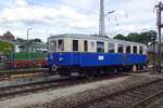 Am 1 Juni 2019 treft die gerade restaurierter Trossinger Bahn 27 in Nördlingen ein.