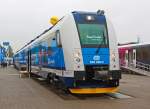 �koda Vagonka pr�sentierte auf der Inno Trans 2014 in Berlin (hier 26.09.2014) den �koda 7Ev „RegioPanter“, hier der dreiteilige elektrische Triebzug 640 005-5 / 641 005-4 f�r die ČD