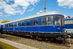   Der Kanzelwagen „Blauen Enzian“ 51 80 89-53 901-0 der Gattung WGüge827, ex DB 51 80 89-43 500, ex Salon4üe 11700, ex 11 700 Nürnberg der Gattung AB4üe-38/50/54, am