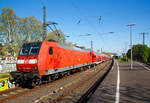   Der RE 9 (rsx - Rhein-Sieg-Express) Siegen - K�ln - Aachen im Sandwich der Zuglok 146 006-2 und der Schublok 146 002-1 f�hrt am 21.04.2019 (Ostersonntag) vom Bahnhof K�ln S�d weiter in Richtung