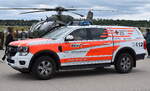 Ein FORD PICKUP als Notarztfahrzeug des DRK Kreisverband Fl�ming-Spreewald e.V. auf DER ILA 2026 BER Flughafengel�nde, 12.06.26