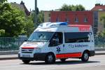 Ein FORD TRANSIT Krankentransporter der Fa. Cty-Ambulance, 17.06.13 Berlin-Putlitzbrcke.