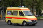 MB Sprinter Krankentransportfahrzeug der Fa. FIETZ aus Berlin, 04.05.12 Berlin-Pankow.