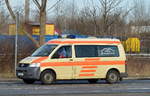 VW Krankentransporter der Fa. Krankentransport GmbH W.Ehrcke am 03.03.17 Berlin-Marzahn.