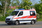 Recht neuer MB Sprinter als Krankentransportfahrzeug der Berliner Spree-Ambulance am 15.05.17 Berlin-Marzahn.