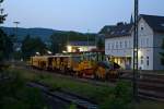 Morgens um kurz nach F�nf am 16.07.2013 im Bahnhof Burbach, an der KBS 462 (Hellertalbahn).