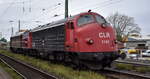 Cargo Logistik Rail-Service mit ihren NoHAB  My 1142  (NVR:  92 80 1227 005-6 D-CLR ) +  My 1138 (NVR:  92 80 1227 004-9 D-CLR ) am 29.10.26 H�he Bahnhof Magdeburg Neustadt.