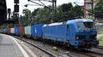 containerzuege/921201/cfl-cargo-deutschland-gmbh-niebuell-d CFL Cargo Deutschland GmbH, Nieb�ll [D] mit der geleasten northrail Smartron  '192 043' [NVR-Nummer: 91 80 6192 043-8 D-NRAIL] und einem Containerzug Richtung Hamburger Hafen am 28.07.26 H�he Bahnhof Hamburg-Harburg.
