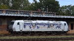 DeltaRail GmbH, Frankfurt (Oder) [D]  mit der von SRI Rail Invest GmbH angemieteten   185 540-2  [NVR-Nummer: 93 81 0185 540-2 A-SRI] am 10.09.26 beim Umsetzen H�he Bahnhof Frankfurt (Oder).