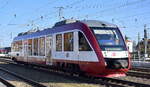 Hanseatische Eisenbahn GmbH mit ihrem Coradia Lint 27 (NVR:  95 80 0640 122-7 D-HANS ABp  auf Dienstfahrt am 06.03.25 Bahnhof Stendal Hbf.