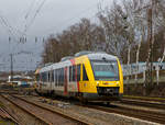   Der VT 261 (95 80 0648 161-7 D-HEB / 95 80 0648 661-6 D-HEB) der HLB (Hessische Landesbahn), ein Alstom Coradia LINT 41, fährt am 05.01.2018, als RB 93  Rothaarbahn  (Bad Berleburg - Kreuztal