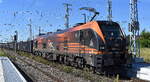 HSL Logistik GmbH, Hamburg [D] mit der geleasten ELP Euro 9000 Lok   2019 314-4  [NVR-Nummer: 90 80 2019 314-4 D-ELP] und einem Ganzzug Hochbordwagen am 24.06.26 Durchfahrt Bahnhof Falkenberg (Elster).