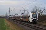 RE 6 Köln--Minden wurde am 22 Januar 2025 über Neuss und Krefeld umgeleitet und passierte mit 462 067 dem Tag der Fotograf unweit von Kaarst.