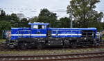 Spitzke Logistik GmbH mit ihrer nagelneu ausgelieferten vossloh DE 18 Loks 'DE 18-SP-306' [NVR-Nummer: 92 80 4185 306-2 D-SLG] am 01.10.25 Höhe S-Bahnhof Berlin Springpfuhl.