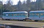   VT 24 mit VS 23 der Westerwaldbahn (WEBA) steht im Bahnhof Betzdorf am 25.03.2007.
