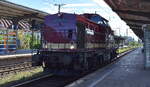RIS - Regio Infra Service Sachsen GmbH, Chemnitz mit ihrer   203 843-8  [NVR-Nummer: 92 80 1203 145-8 D-RIS] am 18.05.26 Durchfahrt Bahnhof Magdeburg-Neustadt.