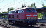 Überraschung, DB Regio AG, Fahrzeugnutzer: DB RegioNetz Verkehrs GmbH, SüdOstBayernBahn mit ihrer  218 417-4  (NVR:  92 80 1218 417-4 D-DB )  am 19.08.25 Höhe Bahnhof Schönefeld.