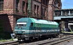 Westf�lische Landes-Eisenbahn GmbH, Lippstadt (WLE) mit ihrer Lok  22   223 056  (NVR:  92 80 1223 056-3 D-WLE ) am 23.06.26 H�he Bahnhof Hamburg-Harburg.
