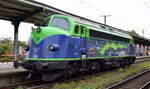 Altmark-Rail GmbH mit ihrer NoHAB  My 1155  (NVR:   92 80 1227 010-6 D-AMR ) am 29.10.26 Durchfahrt Bahnhof Magdeburg Neustadt.