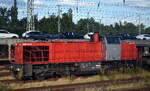 RBB - Regiobahn Bitterfeld Berlin GmbH, Bitterfeld [D] mit ihrer MaK G 1206 Lok   1025  [NVR-Nummer: 92 80 1275 027-1 D-RBB]  am 22.06.26 H�he Falkenberg (Elster).