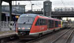 DB Regio AG, Fahrzeugnutzer: Regio Nordost mit  642 046  (NVR:  95 80 0642 046-6 D-DB... )  +   642 541  (NVR:  95 80 0642 541-6 D-DB... ) auf Dienstfahrt Richtung Norden am 19.12.25 Durchfahrt