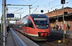 DB Regio AG - Region NRW, Düsseldorf, Fahrzeugnutzer: Verkehrsbetrieb Westfälische Linie, Münster mit ihrem Talent  643 063  (NVR:  95 80 0643 063-0 D-DB... ) auf Dienstfahrt Richtung