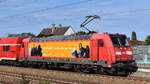 DB Regio AG - Region Nordost, Fahrzeugnutzer: Regionalbereich Mecklenburg-Vorpommern, Schwerin mit ihrer  146 281  [NVR-Nummer: 91 80 6146 281-1 D-DB] und dem RE 3 nach Stralsund bei der Ausfahrt Bahnhof Luckenwalde am 16.07.25