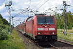 DB Regio AG - Region Nordost, Fahrzeugnutzer: Regionalbereich Mecklenburg-Vorpommern, Schwerin mit ihrer  146 277  [NVR-Nummer: 91 80 6146 277-9 D-DB] und dem RE5 Richtung Berlin Hbf. baustellenbedingt am 10.06.26 Einfahrt Bahnhof Berlin Hohensch�nhausen.