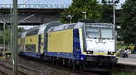 Landesnahverkehrsgesellschaft Niedersachsen mbH, Hannover (LNVG), Fahrzeugnutzer: metronom Eisenbahngesellschaft mbH, Uelzen mit ihrer  146 06  (NVR:  91 80 6146 506-1 D-AMS )mit dem RE3 nach Hannover Hbf. am 28.07.26 Einfahrt Bahnhof Hamburg-Harburg.