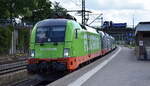 FlixTrain GmbH, München [D] mit dem gemieteten Hectrorrail Taurus  242.503  [NVR-Nummer: 91 80 6 182 503-3 D-HRDE] + der wohl defekten  242.502 , Name: Zurg  [NVR-Nummer: 91 80 6182 502-5 D-HRDE]