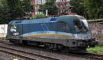 EVB - Eisenbahnen and Verkehrsbetriebe Elbe-Weser GmbH, Zeven [D] mit ihrem Taurus  182 912-6  [NVR-Nummer: 91 80 6182 912-6 D-EVB] am 07.08.2+6 H�he Bahnhof Hamburg-Harburg.
