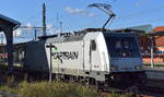 Captrain Polska Sp. z o.o. mit der geleasten Akiem Lok  6186 263-0  [NVR-Nummer: 91 80 6186 263-0 D-AKIEM] am 30.08.26 H�he Bahnhof Frankfurt (Oder).