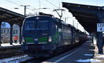 private-evu/874710/rtb-cargo-gmbh-dueren-d-mit RTB CARGO GmbH, Düren [D] mit der geleasten ELL Vectron '193 727' [NVR-Nummer: 91 80 6193 727-5 D-ELOC] und der '193 564' [NVR-Nummer: 91 80 6193 564-2 D-ELOC] + Containerzug am Haken am 19.02.25 Durchfahrt Bahnhof Magdeburg-Neustadt.