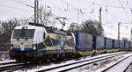  EGP - Eisenbahngesellschaft Potsdam mbH, Potsdam [D] mit ihre Vectron  193 848-9  [NVR-Nummer: 91 80 6193 848-9 D-EGP] und einem KLV-Zug am 29.01.26 Höhe Bahnhof Magdeburg Neustadt.