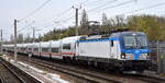DB Fernverkehr AG mit der von der ČD - České dráhy a.s., Praha [CZ] angemieteten Vectron  193 572-5 , Name:  Lenka  [NVR-Nummer: 91 80 6193 572-5 D-CD] und der ICE L (Talgo)