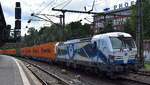 EGP - Eisenbahngesellschaft Potsdam mbH, Potsdam [D] mit ihrer Vectron   193 848-9  [NVR-Nummer: 91 80 6193 848-9 D-EGP] und einem Containerzug Richtung Hamburger Hafen am 28.07.26 H�he Bahnhof Hamburg-Harburg.