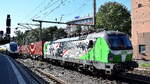 ETG - Salzburger Eisenbahn TransportLogistik GmbH, Salzburg [A] mit der geleasten ELL Vectron   193 746  [NVR-Nummer: 91 80 6193 746-5 D-ELOC] und einem Containerzug Richtung Hamburger Hafen am 14.08.26 H�he Bahnhof Hamburg-Harburg.