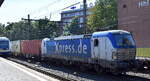 boxXpress.de GmbH, Hamburg [D] mit ihrer Vectron  193 842  [NVR-Nummer: 91 80 6193 842-2 D-BOXX] und einem Containerzug Richtung Hamburger Hafen am 27.08.26 H�he Bahnhof Hamburg-Harburg.