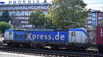 boxXpress.de GmbH, Hamburg [D] mit ihrer Vectron  193 835  [NVR-Nummer: 91 80 6193 835-6 D-BOXX] und einem Containerzug verl�sst den Hamburger Hafen am 27.08.26 H�he Bahnhof Hamburg-Harburg.