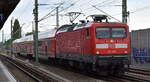 DB Regio AG - Region Nordost, Fahrzeugnutzer: Regionalbereich Berlin/Brandenburg, Potsdam mit ihrer 112 188  (NVR:  91 80 6112 188-8 D-DB ) als RE3 Richtung Berlin Gesundbrunnen am 05.06.25 Höhe Berlin Karow.