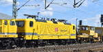DB Bahnbau Gruppe GmbH, Berlin mit ihrer Ludmilla  232 550-4  (NVR:  92 80 1232 550-4 D-DBBBG ) mit  143 352-3  (NVR:  91 80 6143 352-3 D-DB ) und PLASSER & THEURER MAMMUT Schnellumbauzug SUZ 500 UVR