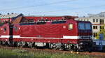 DeltaRail GmbH, Frankfurt (Oder) mit der wie neu strahlenden (243 069-2' (NVR: '91 80 6143 069-3 D-DELTA') am 05.10.26 Abstellgruppe Bahnhof Frankfurt (Oder).