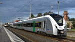 Mitteldeutsche Regiobahn für den Verkehrsverbund Mittelsachsen GmbH mit den zwei Coradia Continental 2 Triebzügen '1440 840' (NVR: ' 94 80 1440 840-5 D-BOBy.....') + '1440 332' (NVR: '94 80 1440 332-3 D-BOBy......') als RB 45 nach Che ...