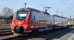 DB Regio AG - Region Nordost, Fahrzeugnutzer: Regionalbereich Berlin/Brandenburg, Potsdam mit  442 647  (NVR:  94 80 0442 647-4 D-DB..... ) auf Dienstfahrt Richtung Dresden Neustadt am 23.03.26