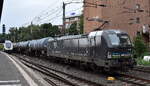 WLC - Wiener Lokalbahnen Cargo GmbH, Wien [A] mit der geleasten ELL VEctron  193 202  [NVR-Nummer: 91 80 6193 202-9 D-ELOC] und einem Kesselwagenzug Richtung Hamburger Hafen am 07.08.26 H�he Bahnhof Hamburg-Harburg.