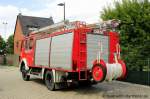 Heckansicht des LF 16/12 (5/44/2) der Feuerwehr Langenfeld.