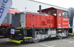 Die tschechische fa. CZ loko a.s. präsentiert diser kleine Dieselrangierlokomotive der BR 794, die 794 001-8 (CZ CZL 95 54 2 794 001-8)am 26.09.14 Inno Trans Berlin. 