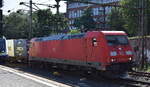 DB Cargo AG, Mainz [D] mit ihrer  185 387-8  [NVR-Nummer: 91 80 6185 387-8 D-DB] und einem Containerzug Richtung Hamburger Hafen am 03.08.26 H�he Bahnhof Hamburg-Harburg.