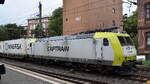 ITL - Eisenbahngesellschaft mbH, Dresden [D] mit ihrer   185 541-0  [NVR-Nummer: 91 80 6185 541-0 D-ITL] und einem Containerzug Richtung Hamburger Hafen am 07.08.26 H�he Bahnhof Hamburg-Harburg.
