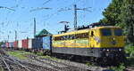 Eisenbahngesellschaft Potsdam mbH, Potsdam (EGP) mit ihrer  151 007-2  (NVR:  91 80 6151 007-2 D-EGP ) und einem Containerzug am 12.08.26 H�he Bahnhof Magdeburg-Neustadt.